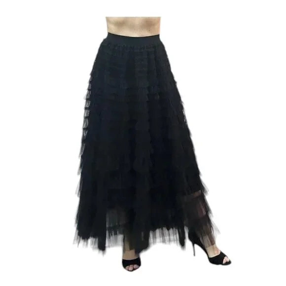 NWT Black Tulle Skirt- Fully Lined - Picture 2 of 7